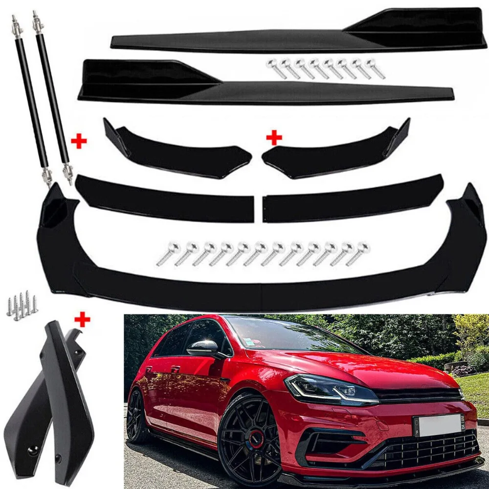 

For VW GTI VR6 337 Front Bumper Lip Chin Spoiler Body Kit Splitter Side Skirt United States