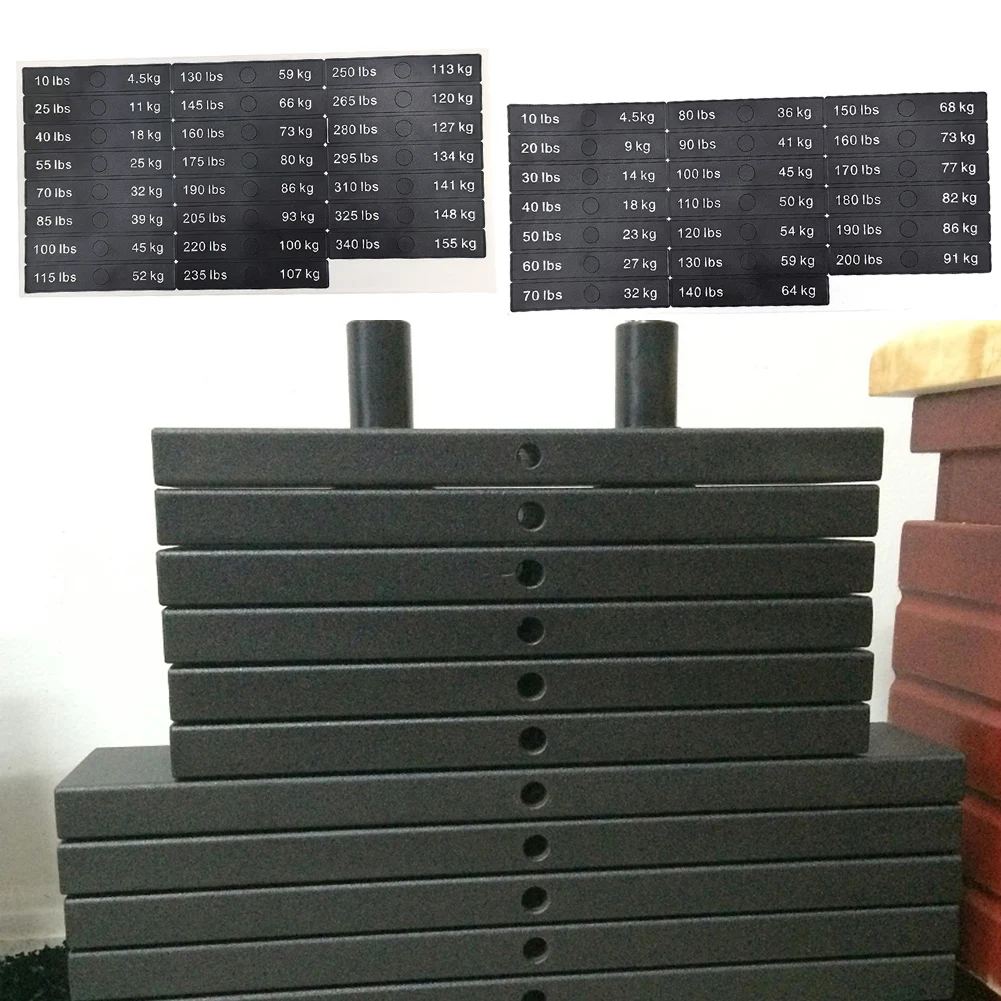 1PC 10LB-200LB/340LB Fitness Equipment Weight Stickers Number Gym Weight Stack Label Fitness Equipment Stickers