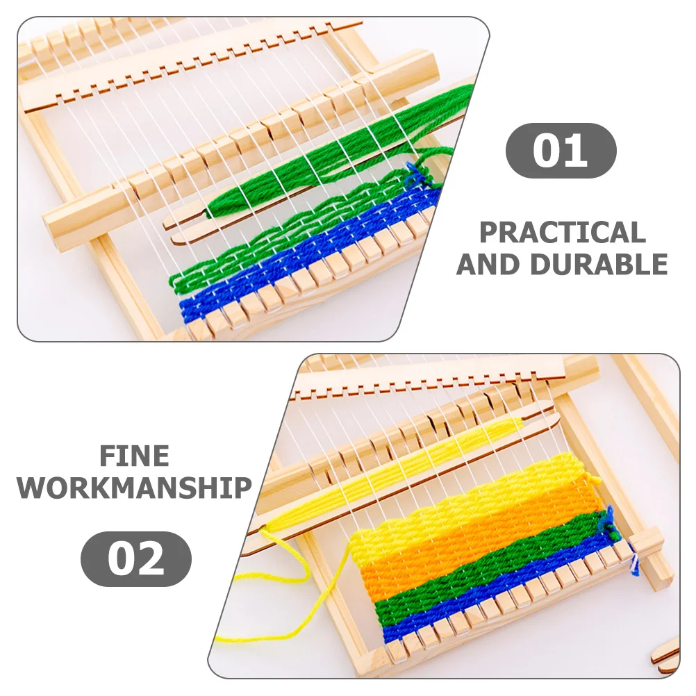 1Set DIY Loom Weaving Machine Kid-Friendly Knitting Set Eco-Friendly Material Promotes Patience Hand-Eye Coordination
