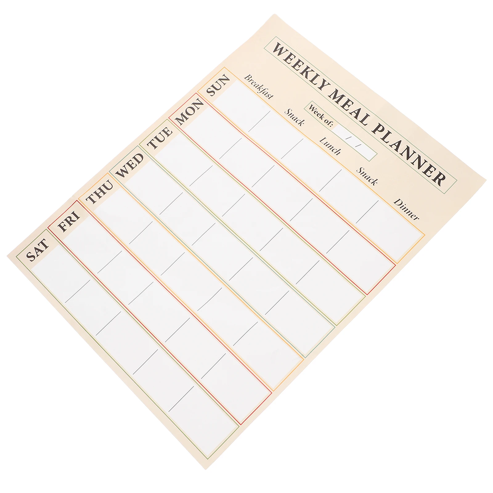 Weekly Plan Whiteboard Stickers Dry Erase Menu Meal Planner Decals Dinner Erasable Kitchen