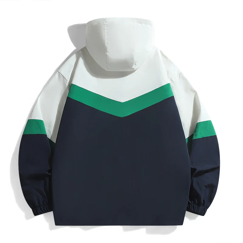 Harajuku jaqueta esportiva para homens e mulheres, streetwear hip-hop, quebra-vento em blocos coloridos, casual fina jaqueta universitária, outono 2024