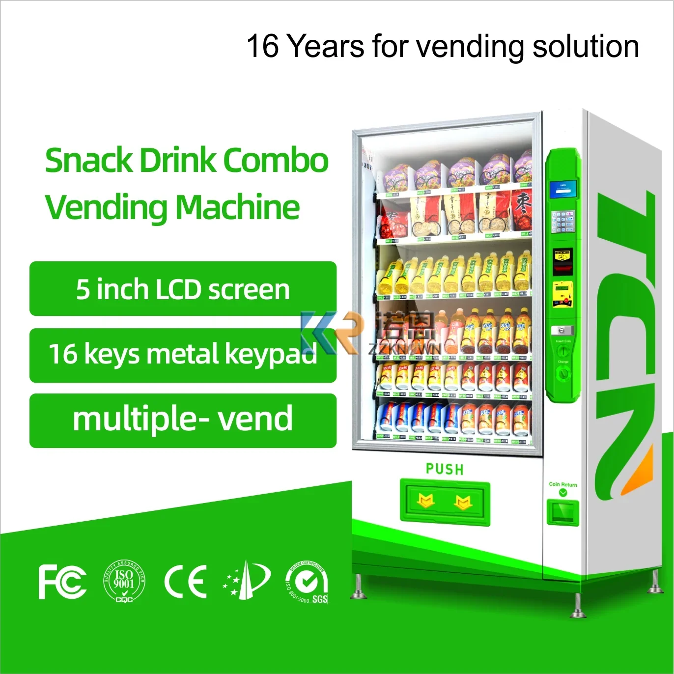 Coin Operated Fresh Orange Juice Vending Machine with Touch Screen Snack And Cold Beverage Dispenser for Business Use
