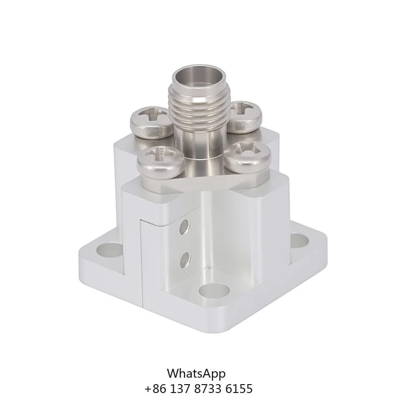 WR-28 To 2.92mm Female Straight Waveguide To Coax Adapters 26.5-40GHz Telecom Parts 50 Ohm RoHS Compliant