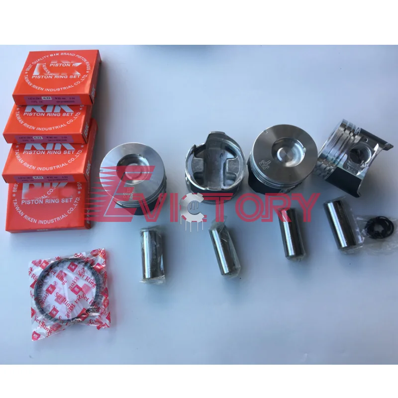 For Isuzu 4LE2X 4LE2 oversize rebuild kit 0.50mm piston ring 020 crankshaft main conrod bearing complete gasket kit