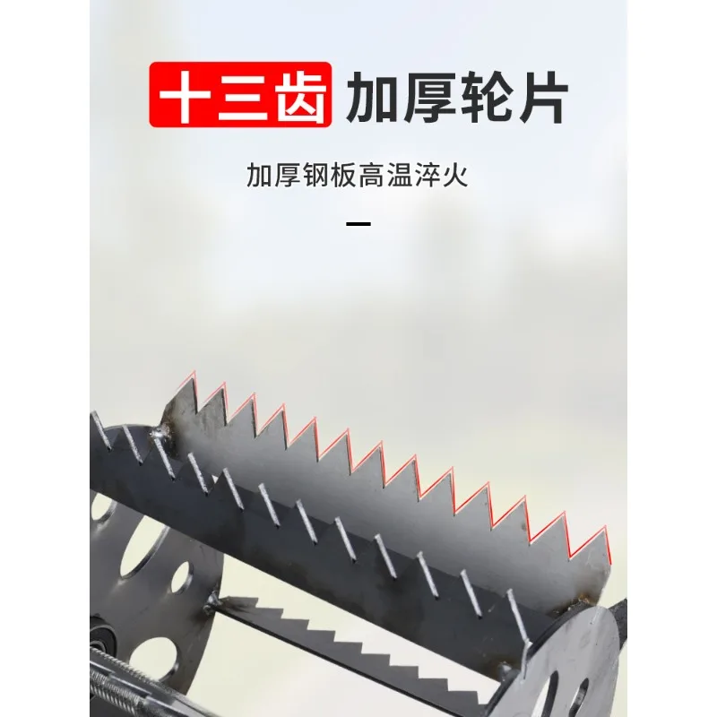 

Wheeled Garden Hoe, Manganese Steel Weeding Tiller Cultivator Tool for Farming Furrow Digging Soil Cultivation