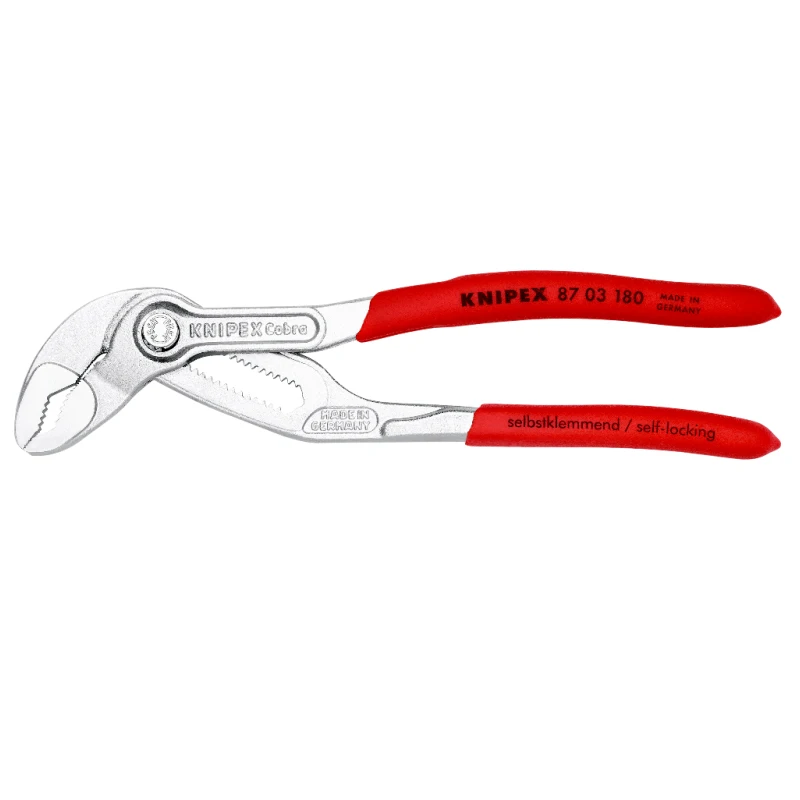 KNIPEX Tools Cobra 87 03 180 High-Tech Water Pump Pliers Chrome-plated 180mm