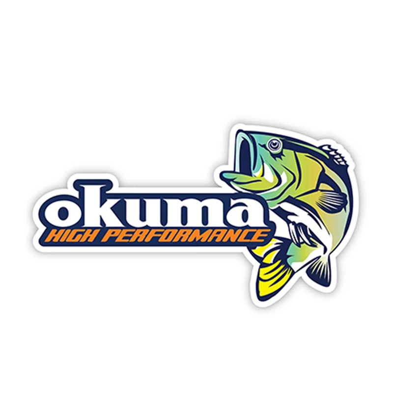 

Funny OKUMA Sticker for Fishing Boats, Fishing Rods, Cars, Trucks, Ships, Sea Bass - Waterproof PVC Car Sticker