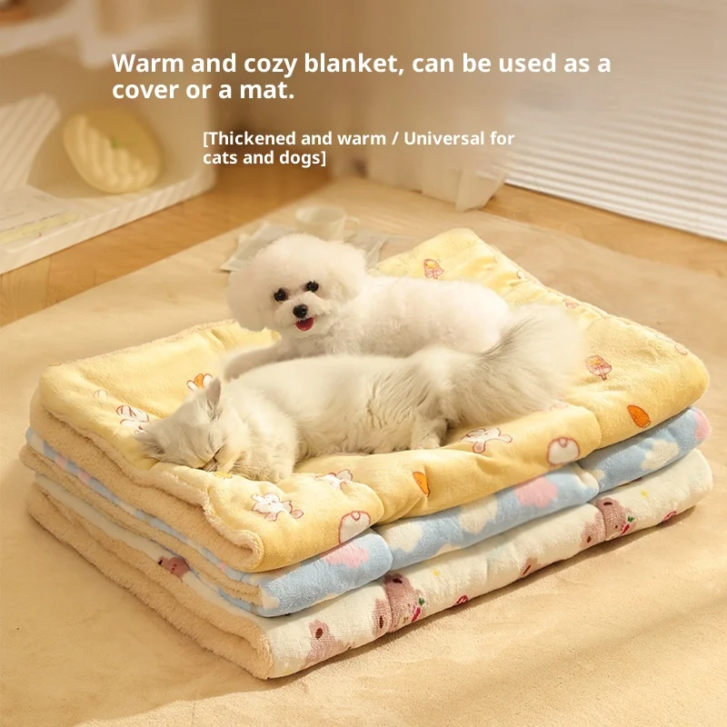 

Pet Blanket for Dogs and Cats, Soft Reversible Crate Mat & Bed Insert, All-Season Washable Pet Bedding for Sofa Dog Bed