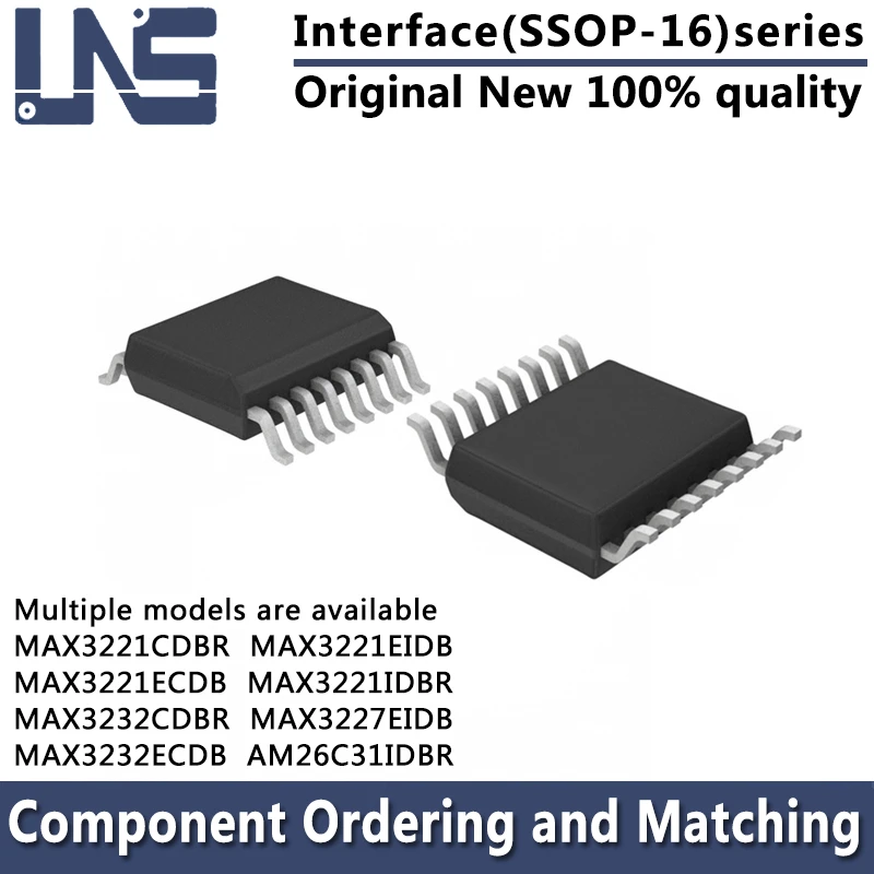 1PCS AM26C31IDBR MAX3221CDBR MAX3221ECDB MAX3221EIDB MAX3221IDBR MAX3227EIDB MAX3232CDBR MAX3232ECDB SSOP-16 Interface