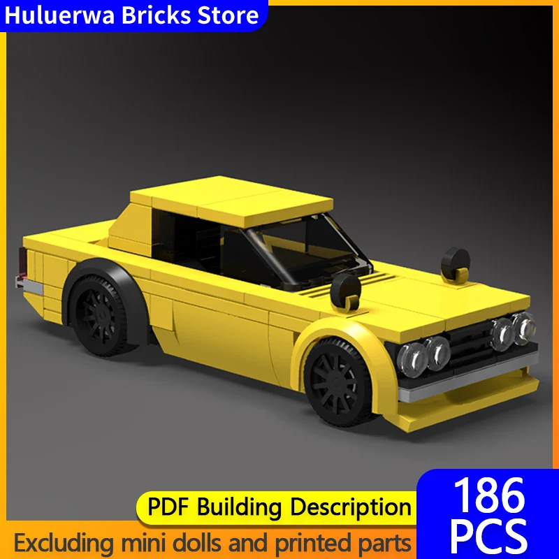 

Модель скоростного гоночного автомобиля MOC, строительные кирпичи Skyline GT-R '72 Hypercar, модульная технология, детские праздничные подарки, сборный игрушечный костюм