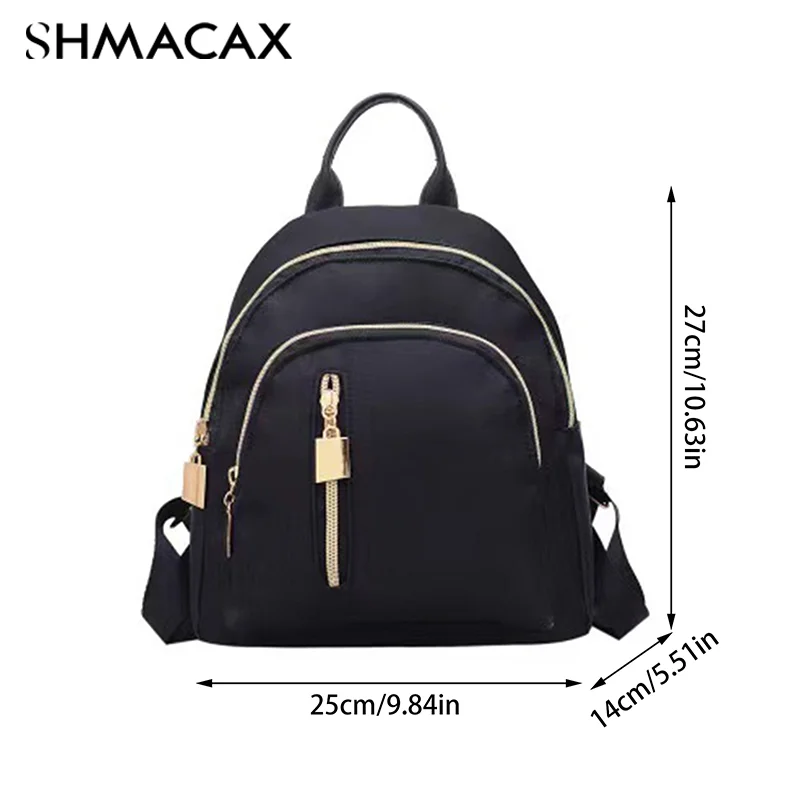 Waterproof Nylon Women Backpack Leisure Small Knapsack Fashion Student Book Bag Casual Bag Shoulder Bag