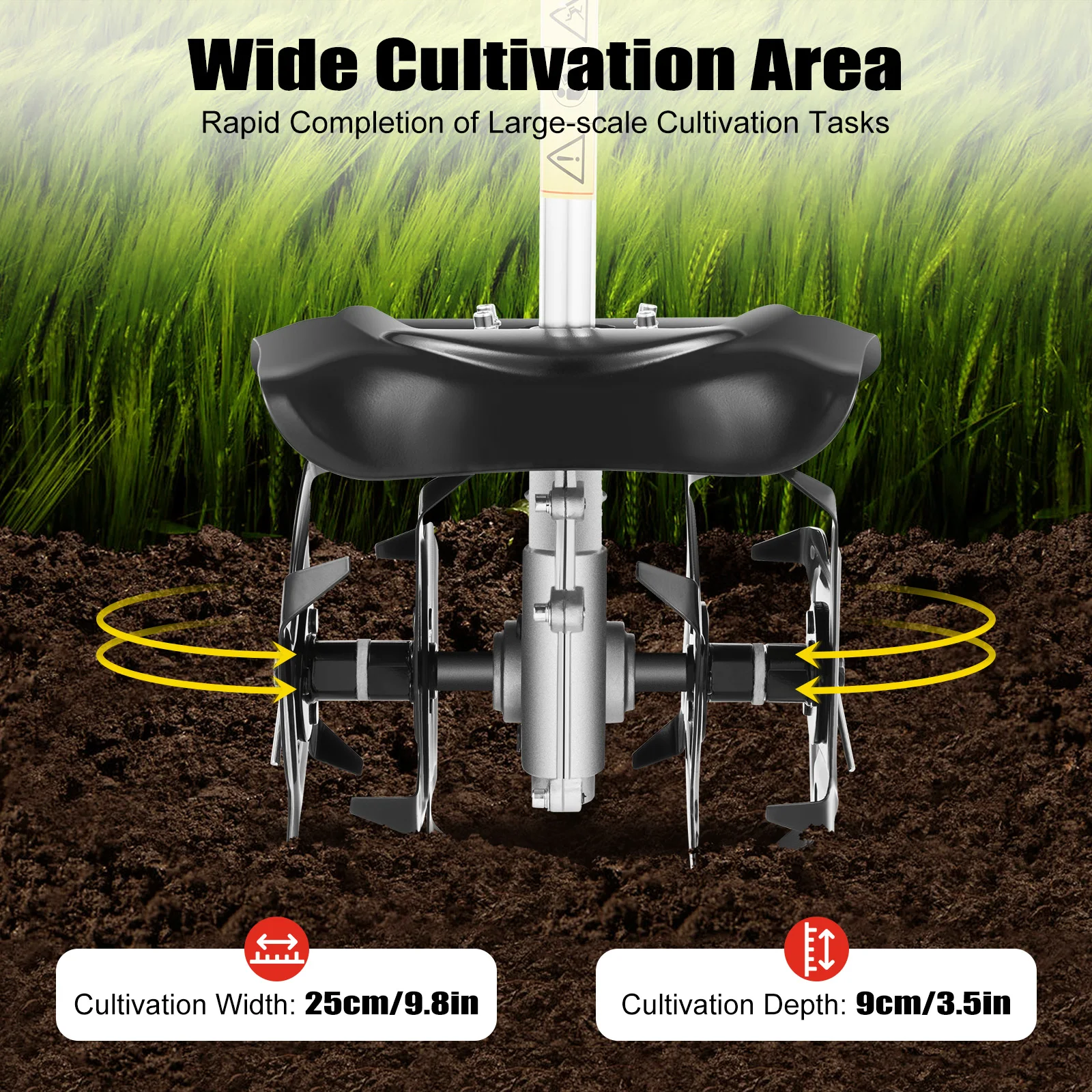 51.7cc, 1.45kW 가스 엔진 미니 경운기, 9 - Soil Tilling Cultivator 리뷰 및 가격