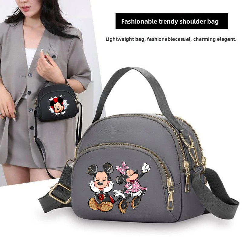 

Women Shoulder Bags Mickey Minnie Cell Phone Purse Crossbody Shoulder Strap Handbag Female Girls Bags Teenagers Causal Bag Gift