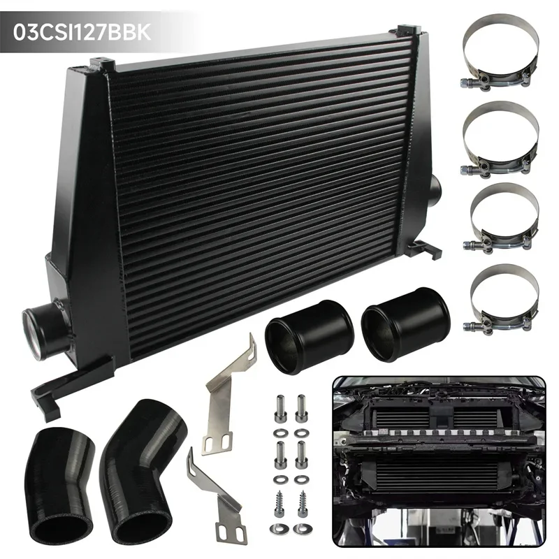 Intercooler Kit Front Mount Tube & Fin For Audi A4 AIIroad B9 A5 2.0T S4 S5 3.0T B9 EVO3 35TFSI/40TFSI 2015+ Black