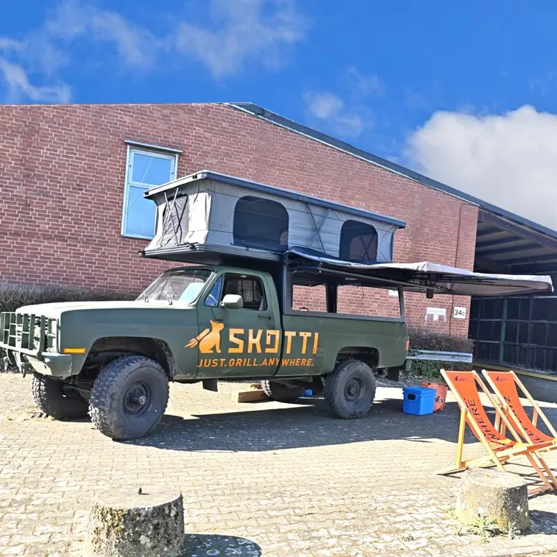 Customized Lightweight Pop-up Truck Camper 4x4 Waterproof Camper Van for Outdoor Camping