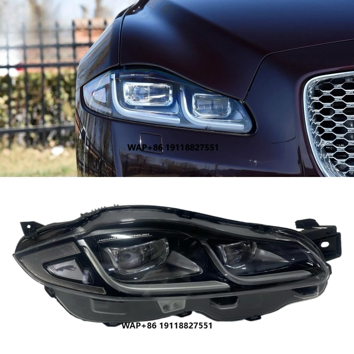 

For LED Headlight Assembly 2016-2019 Jaguar XJL Left and Right Original Headlamp LED Daytime Running Lights