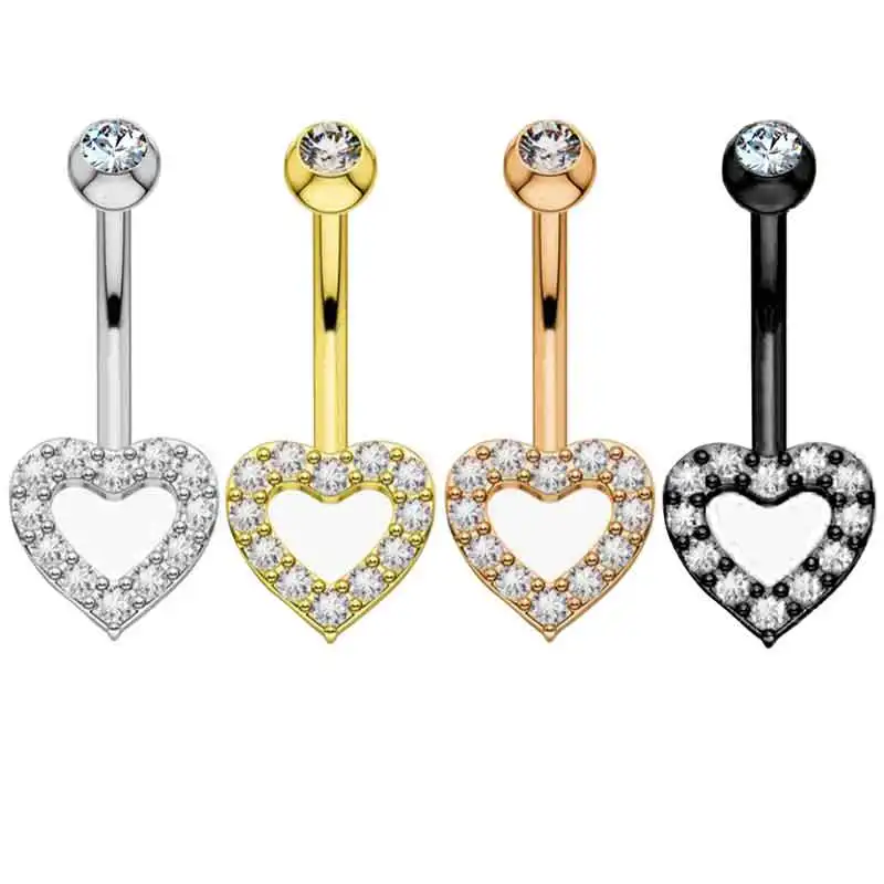 

Cute Heart Belly Button Ring Navel Piercing Ring Bunny Belly Button Piercing Ring Rabbit Jewelry Kitty Cartoon Umbilical Pircing