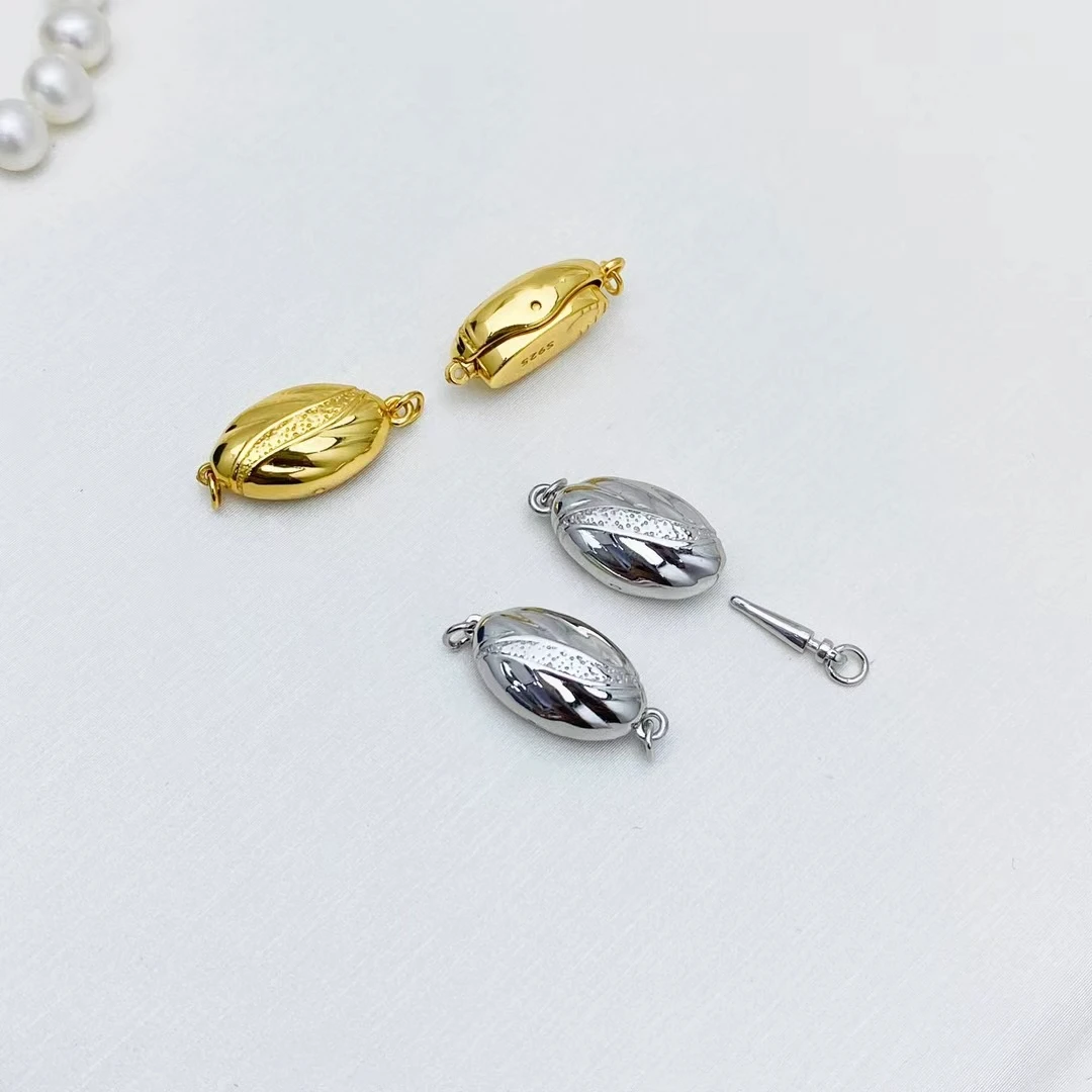 

Оптовая продажа DIY стерлингового серебра 925 пробы ожерелье браслет застежка крючок аксессуары для жемчуга 5-12 мм 5 шт./лот