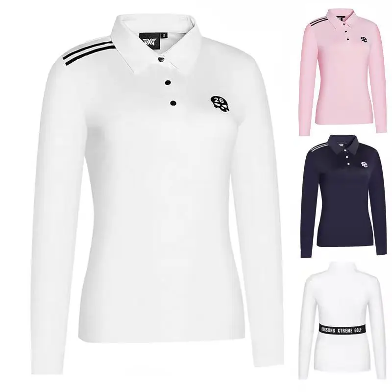

Women's Long-Sleeve Golf Apparel Breathable Quick-Dry Polo Shirt Women's Sports Golf Shirt for Spring