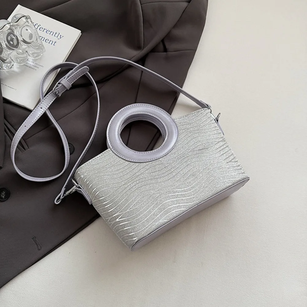 

Casual PU Sweet Star Silver Bag Tote Bag Crossbody Bag Small Basket Bag Korean Style Shoulder Bag Shining Banquet Handbag Wallet