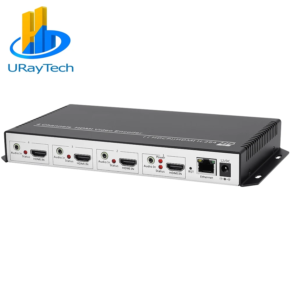 H.264 4 channels 4k hdmi to ip video stream encoder srt rtmp hd live streaming broadcast streamer