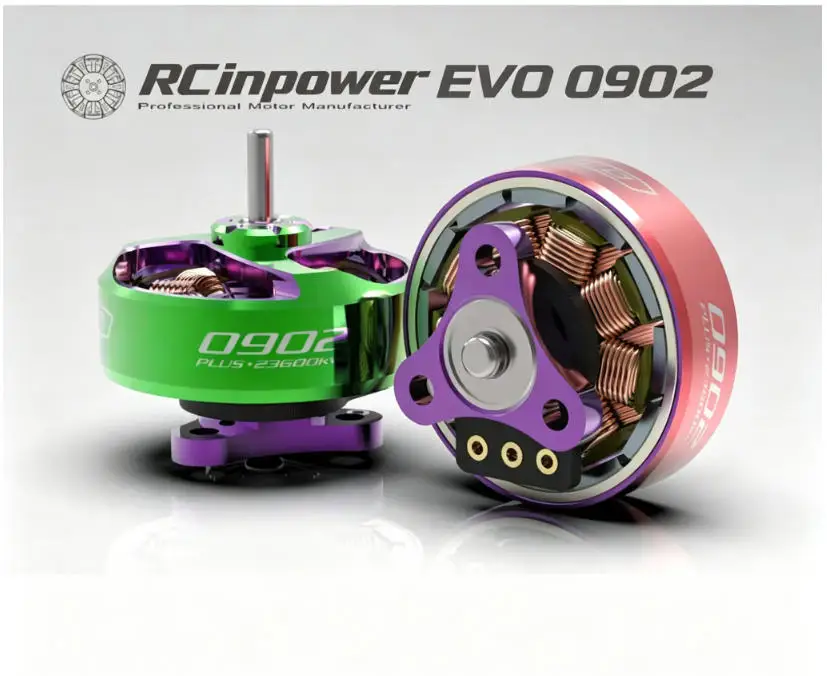 RCinpower EVO 0902 Indoor High-Speed Miniature FPV Motor 7585mm Racing Flower Fly FPV Ultra-Light Brushless Motor Controller