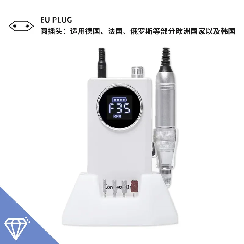 전문가용 SY-902 휴대용 전기 네일 드릴 파일 매니큐어 그라인더 도구 35000 RPM USB 충전식 정밀