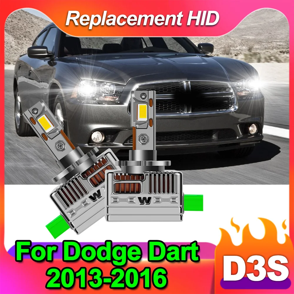 

For Dodge Dart 2013-2016 D3S D3R LED Headlight Kit Bulbs 150W 20000LM 6000K White Replacement Conversion Lamp