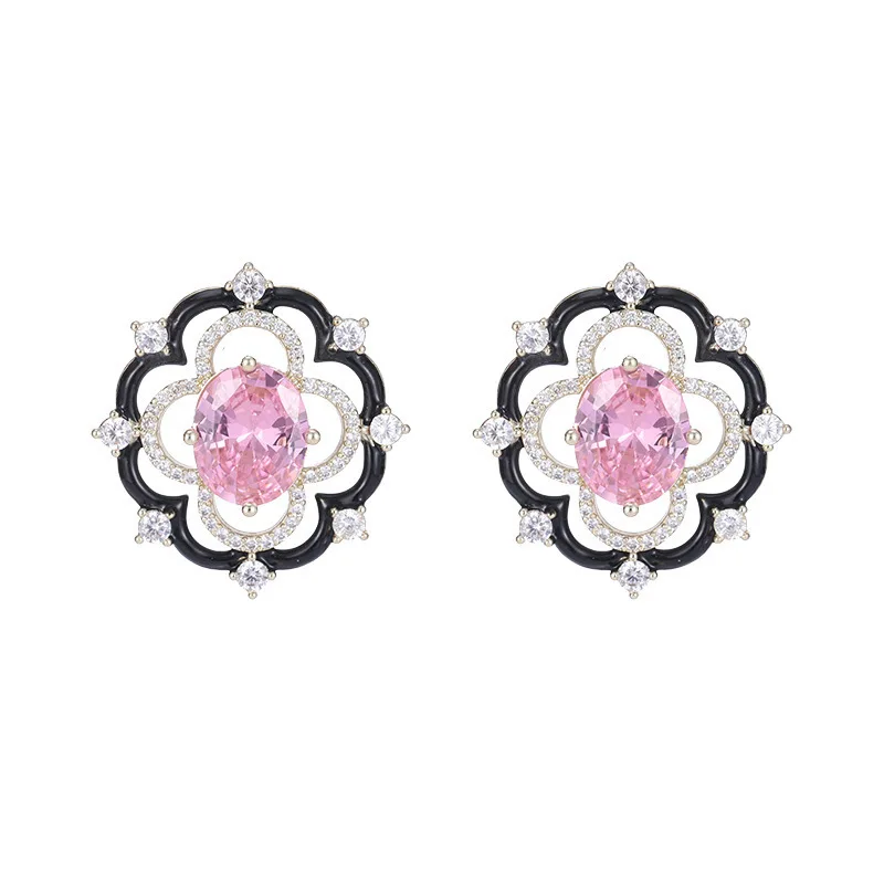 Ретро, элегантные и изысканные серьги в сказочном стиле и милые серьги-гвоздики с цветочным узором, новинка 2023 года.