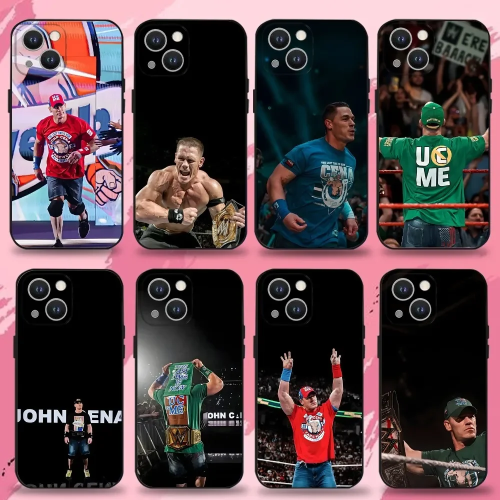 

Wrestling Star John C-Cena Phone Case For iPhone 16,15,14,13,12,11 Plus,Pro Max,XS,X,XR,SE,Mini,8,7,Soft Silicone Black Cover
