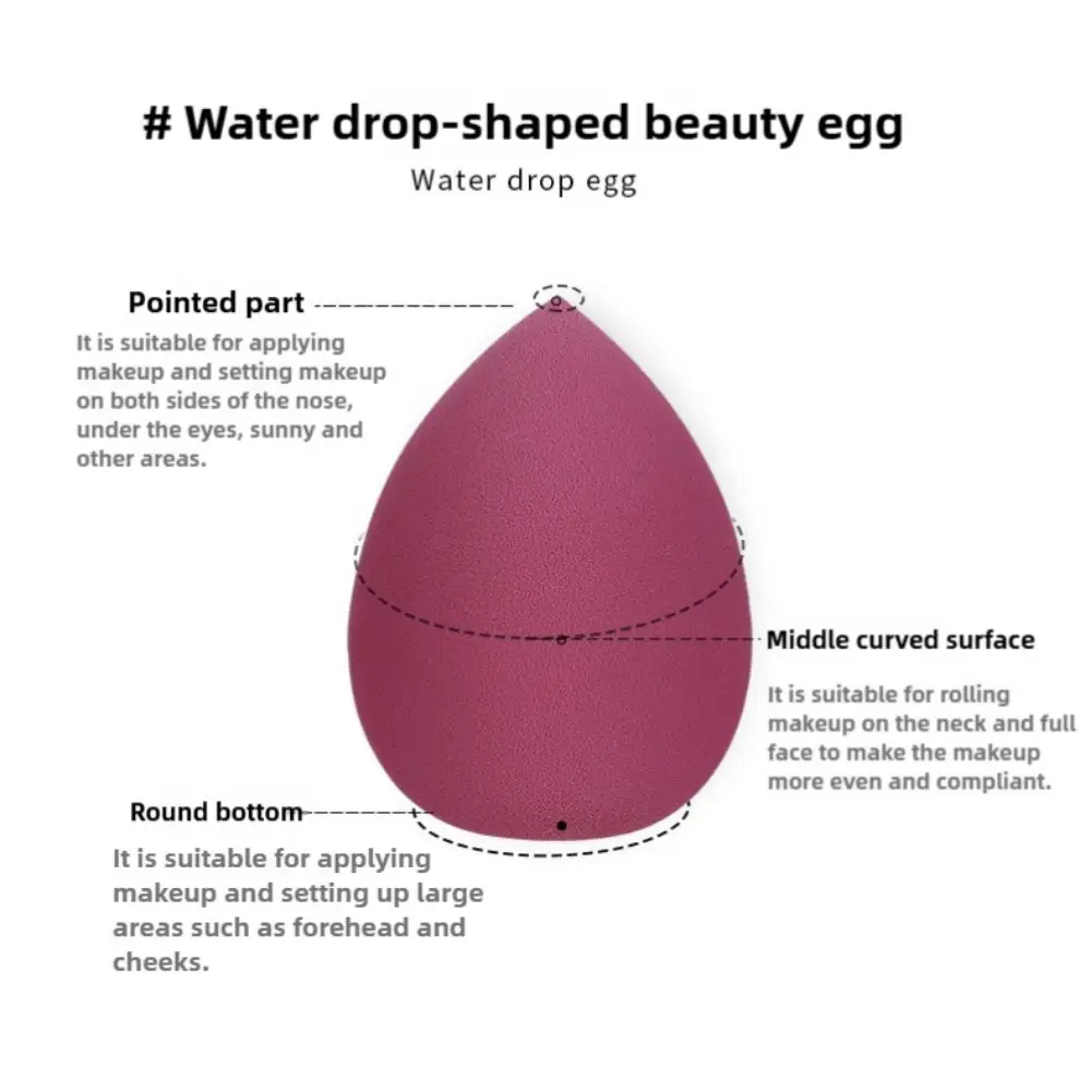 4/6PCS Multi-color Make-Up Poederdons Droog en Nat Gebruik Zacht Waterdruppel Bladerdeeg Hoge veerkracht Accessoires Schuine Spons Bladerdeeg