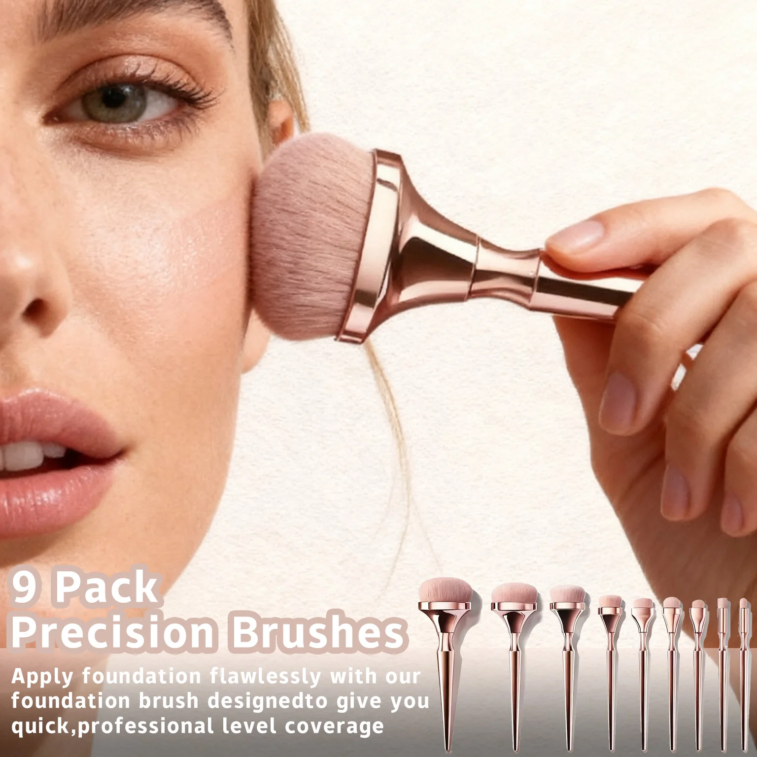 Puder Rouge Mischpinsel Beauty Tools mit Tasche Professionelles Make-up-Pinsel-Set Foundation Concealer Lidschatten