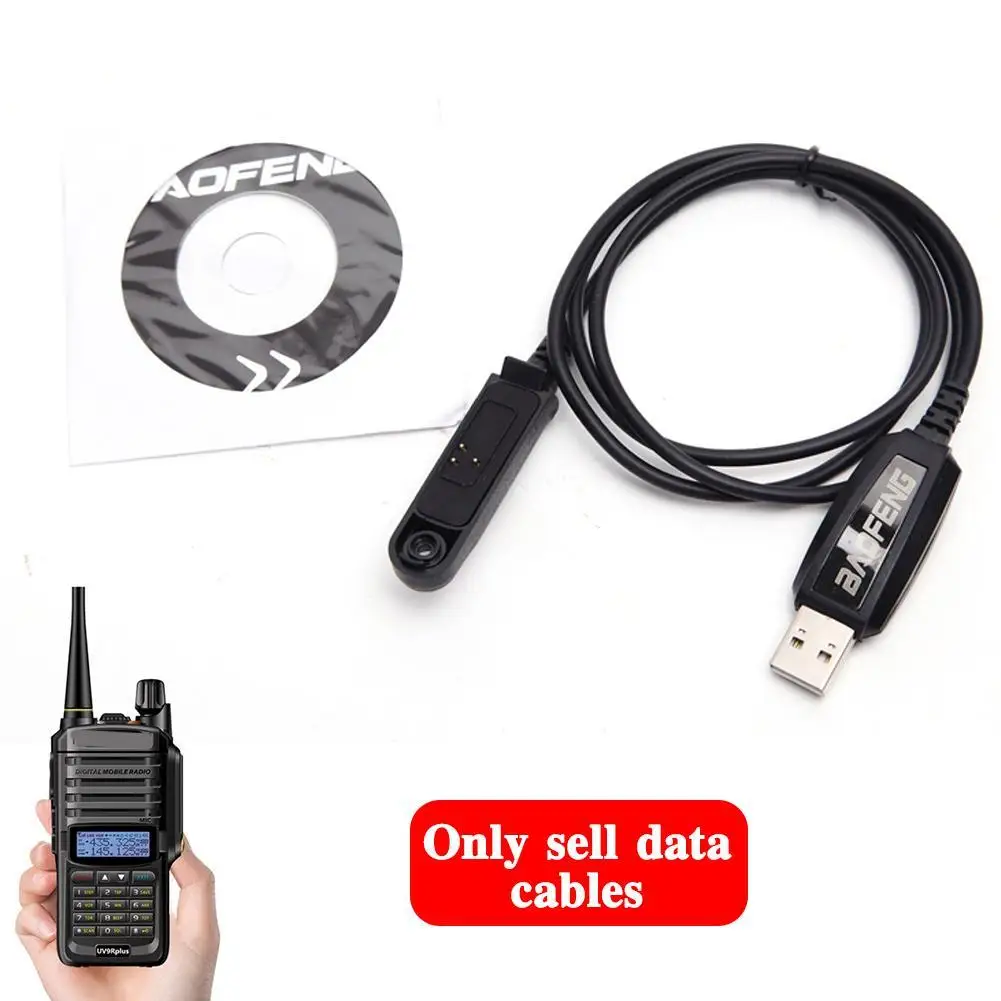 Cabo de programação USB para baofeng uv 9r plus, com driver de cd, walkie talkie, uv-xr, a-58, uv-9r, bf-9700, bf-a58,