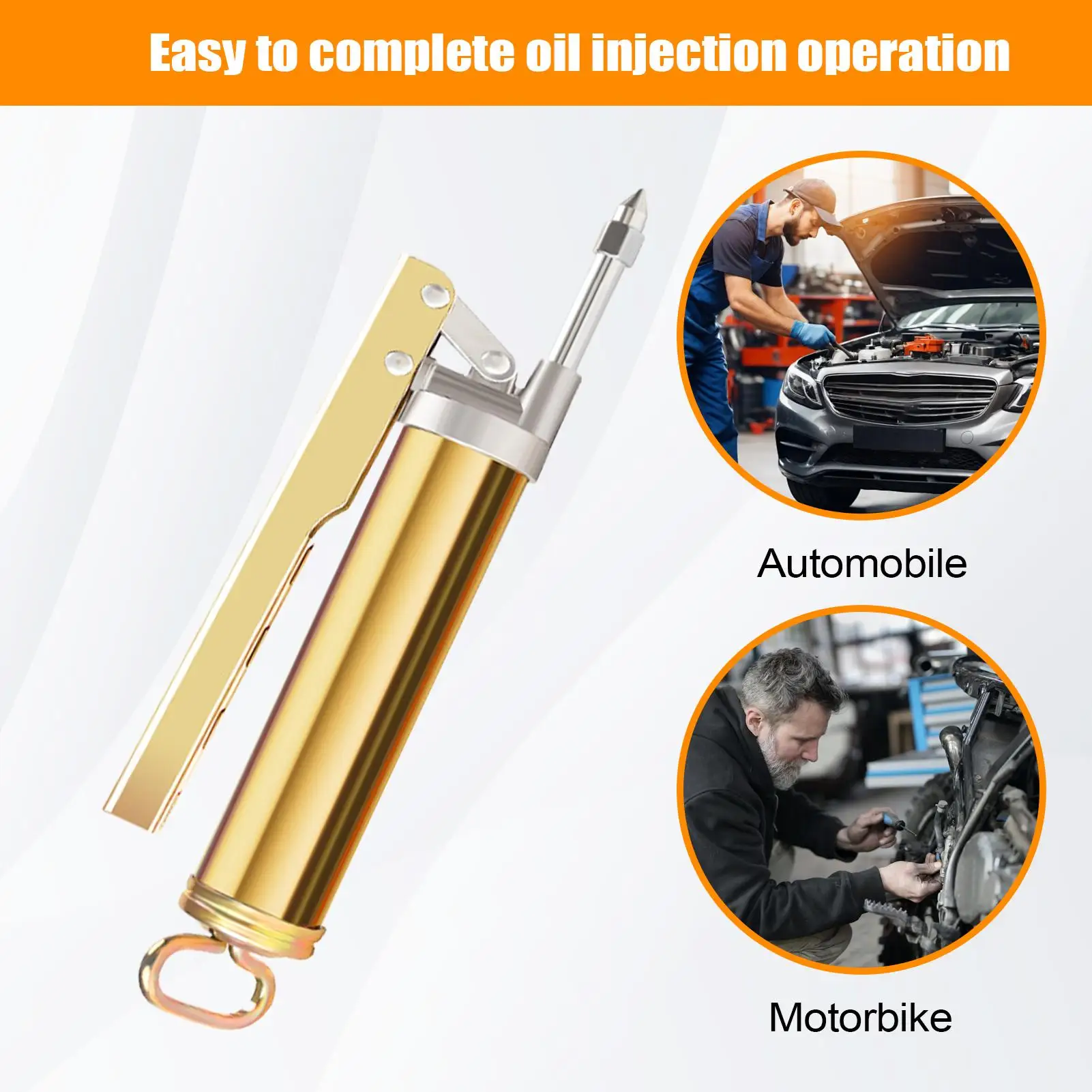 

Manual Lubricator High-Pressure Grease Pump Heavy Duty Pumping Lubrication Tool for Auto Repair Mechanic Maintenance