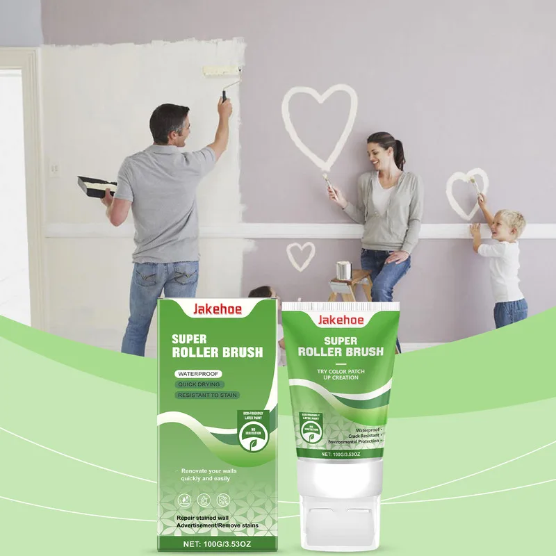

Wall Repair Paint Roller White Brush Renovation Covers CracksGraffiti Smooth Coating Home Wall Maintenance