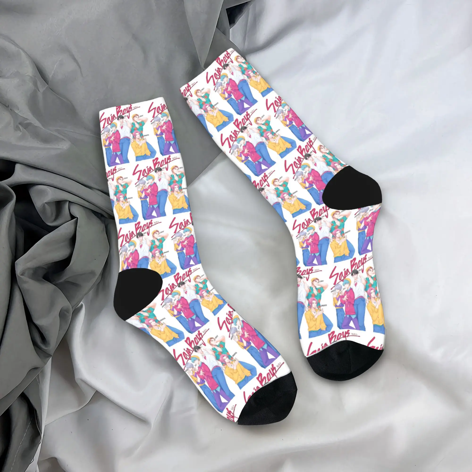 

Cartoon Style Saja Boys Kpop Demon Hunters Socks Autumn Stockings Fashion Couple Warm Soft Socks Graphic Cycling Anti-Slip Socks