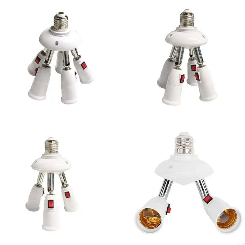 

462B 360 Degrees Adjustable 2/3/4/5 in 1 E27 Splitter Socket Adapter E27 Standard LED Bulbs Adjustable For Office Hallway