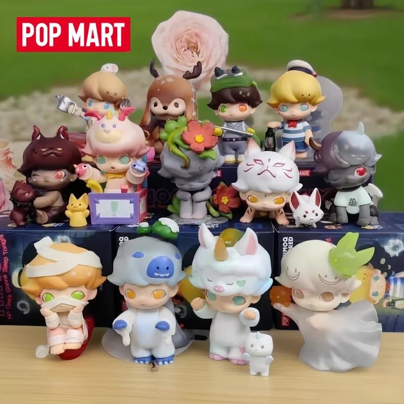 

Подлинная POP MART DIMOO No Sleep Tonight Series слепая коробка Рождественский модный подарок игрушка-сюрприз настольный орнамент кукла праздничные подарки
