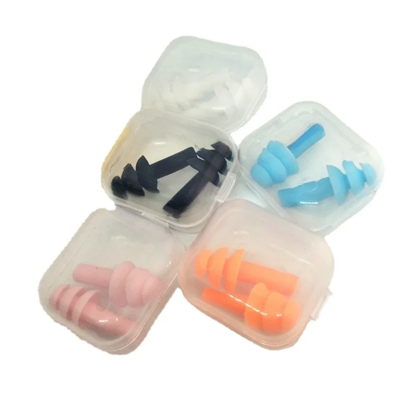 Soft Silicone Ear Plugs Anti-noise Ear Protector Plugs Foam Soft Noise Reduction Earplug with Storage Box