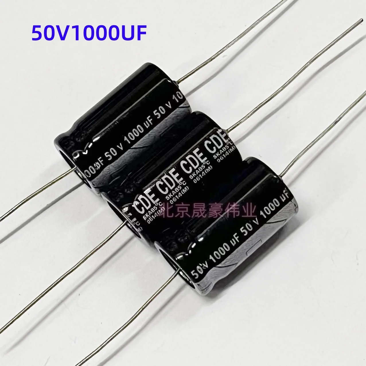 5pcs  CDE axial electrolytic capacitors 50V1000UF horizontal axial audio capacitors 1000UF/50V