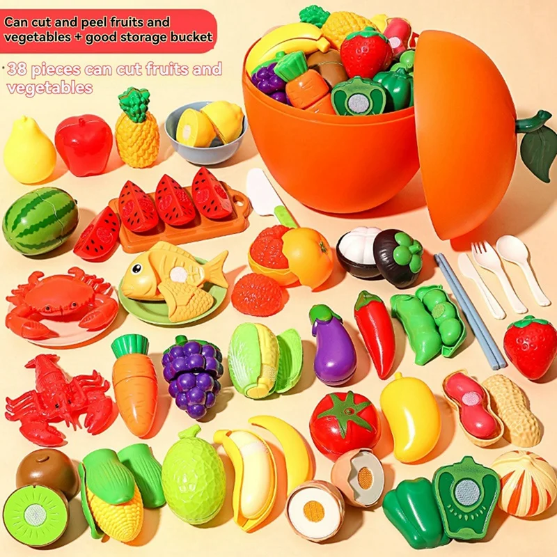 Children Fruits And Vegetables Toys Vegetables Play Kitchen Early Education Interactive Game Toys For Children