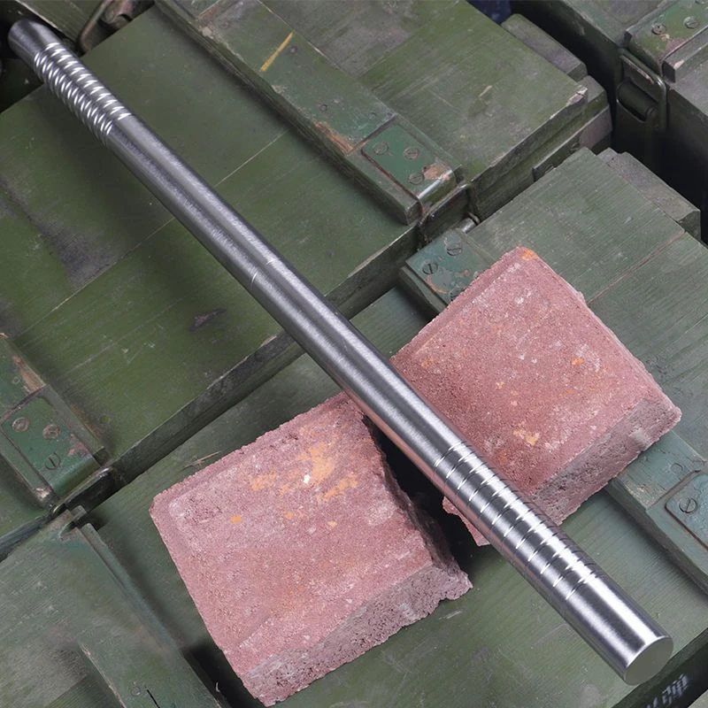 Strumento per rompere il finestrino dell'auto con bastone corto impiombato in acciaio inossidabile EDC da 58 cm per esterni