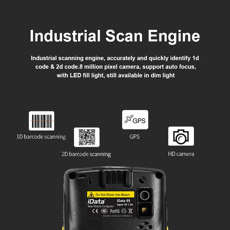 Industrial Grade Capacitive Screen Handheld Rugged Android 4g Mobile Pda 1d/2d Barcod Ip65 Pda