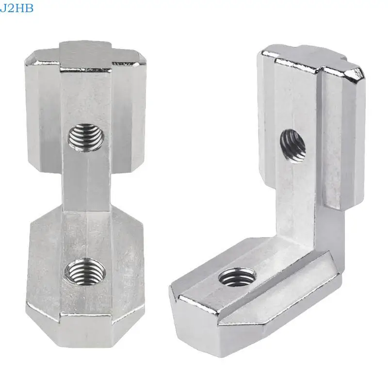 J2HB 10Pieces Sturdy Stainless Steel Corner Joints for 8mm Slot Aluminum Extrusion Right Angles Assembly Daily Casual Use