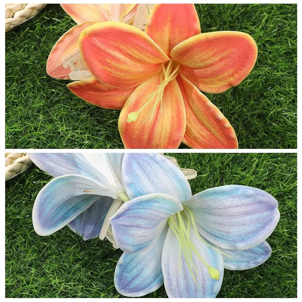 الحلو بوهيميا زهرة الزنبق مشبك شعر ذيل حصان كليب انتزاع كليب كالا مشبك شعر أغطية الرأس غطاء الرأس مشبك شعر كبير يوميا