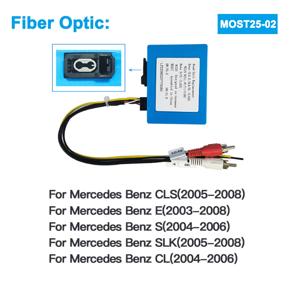 NIEUWE Auto Stereo Radio Glasvezel Decoder Meest Doos Voor Benz B200 ML SL SLK R350 C W203 CLK W209 W211 Klasse GPS glasvezel Doos
