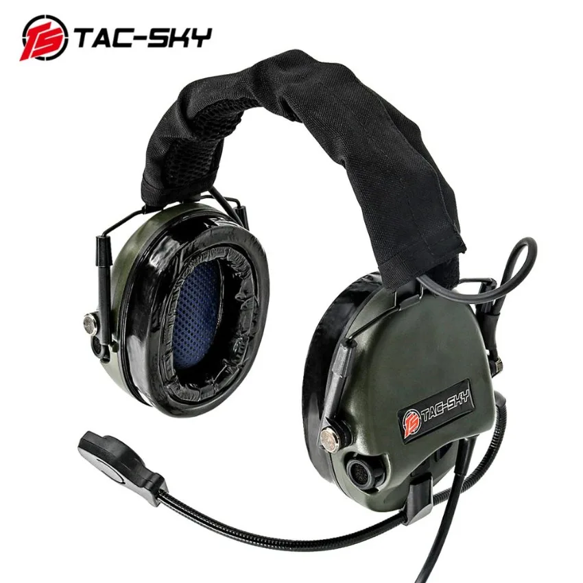 

TS TAC-SKY TEAHi-ThreatTier 1 Silicone earmuffs Hearing protection earmuffs Noise cancelling pickup Tactical headset for hunting