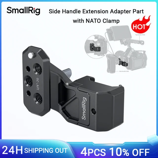 Przedłużenie uchwytu bocznego SmallRig z zaciskiem NATO Udźwig 10 kg dla adaptera uchwytu bocznego z zaciskiem NATO -4458