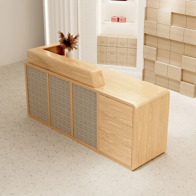 

Clothing Store Display Table Counter Showcase Reception Modern Pink Desk Irregular Grocery Workshop Furniture Help Luxury Office