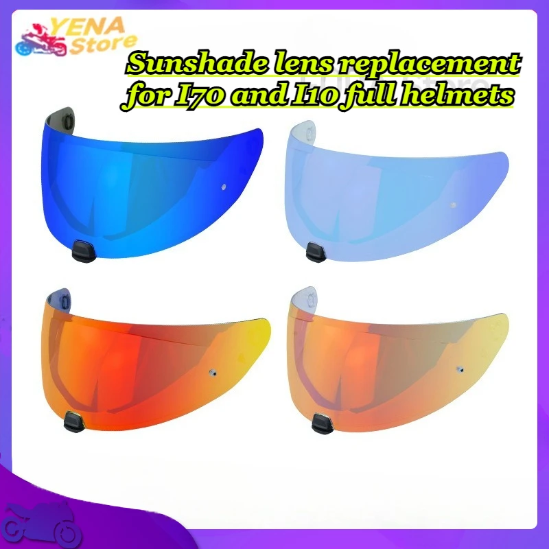 

Sunshade lens replacement for I70 and I10 full helmets - UV-resistant and scratch-resistant motorcycle accessory for windshield
